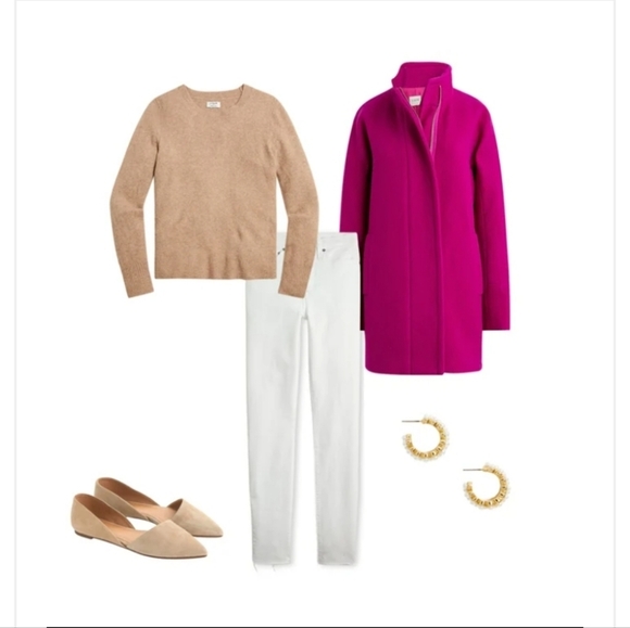 NEW J. Crew Factory Crewneck Sweater Extra Soft Yarn Heather Platinum Spring - Picture 6 of 11